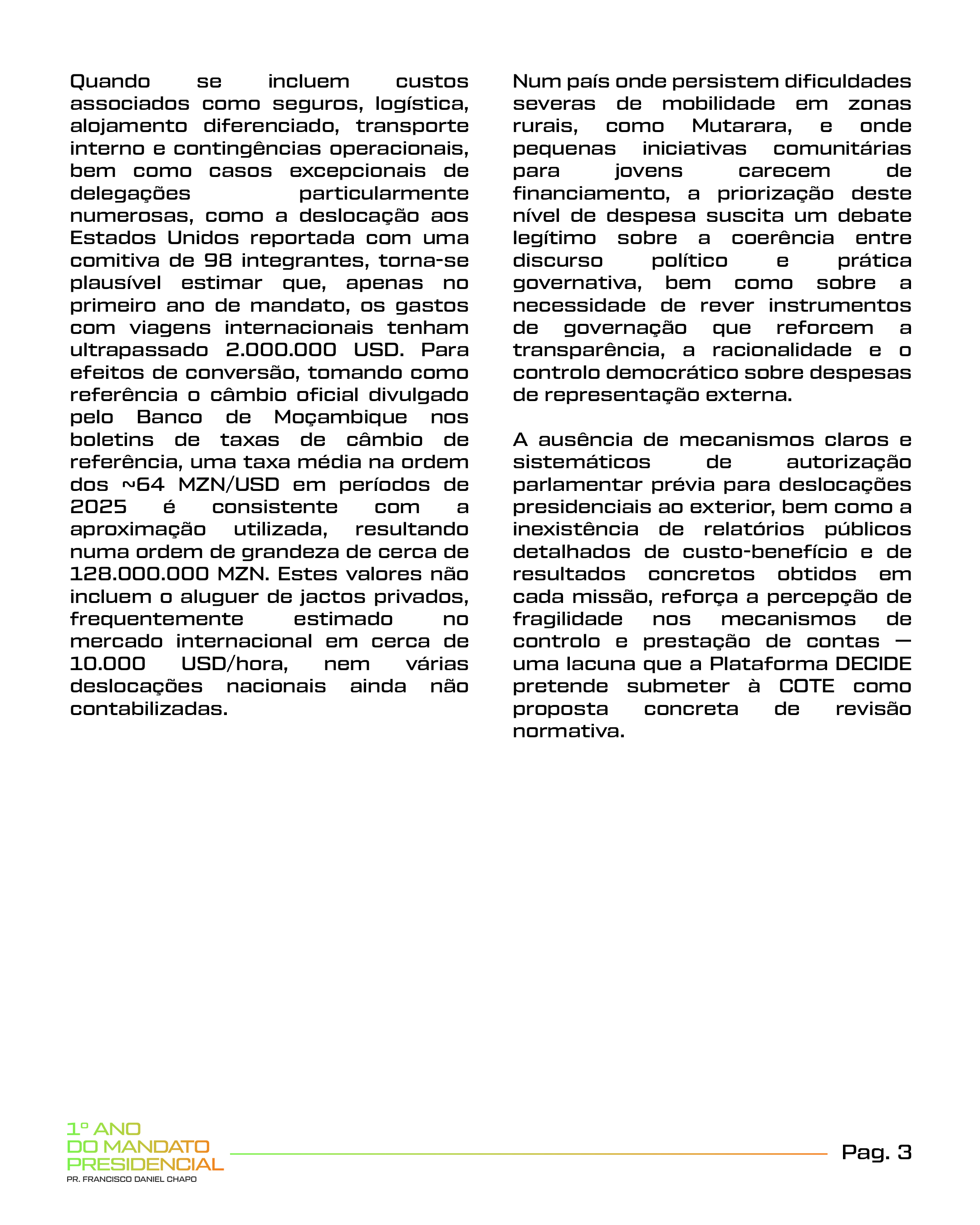 SÉRIE PRIMEIRO MANDATO DO PR EDIÇÃO 1